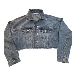Classic Blue Denim Cropped Jacket